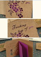 Zcargel New Arrival Pack of 16 Vintage Classic Pierced Style Mini Retro invitation Card with Envelopes,for Wedding, Birthday Party