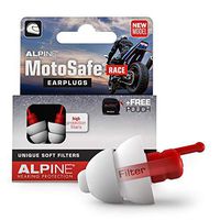 Alpine MotoSafe Race Reusable Ear Plugs – Motorcycle Ear Plugs – Noise Reduction & Ear Protection - Motorcycle Earplugs for Tracks & Open Helmets - Hypoallergenic Reusable Earplugs