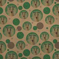 GRAPHICS & MORE Personalized Custom Hip Llama with Glasses 1 Line Premium Kraft Gift Wrap Wrapping Paper Roll