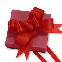 4" Red Satin Fabric Butterfly Pull Bow | Quantity: 50