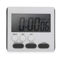 ACHICOO Magnetic Large LCD Digital Kitchen Timer with Loud Alarm Count Up& Down Clock to 24 Hours White + Black Electronic Phone Computer Products for Travel/Work