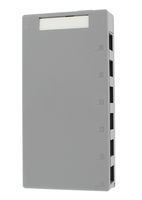 Leviton 41089-6GP QuickPort Surface Mount Housing, 6-Port, Grey