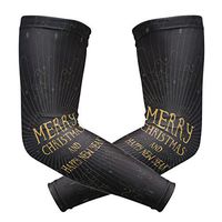 LEVEIS Deer Christmas Here Arm Sleeves UV Protection for Men Women Sunblock Protective Gloves Running Golf Cycling Driving Long Arm Cover 1 Pair