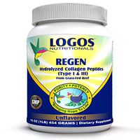 Logos Nutritionals Regen Type I and III Hydrolyzed Collagen Peptides from Grass Fed Beef for Better Bone Joint Nail and Skin