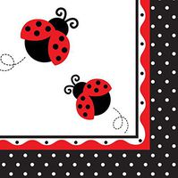 Creative Converting 665019 3 Ply Lunch Napkins Ladybug Fancy 192 Counts