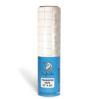 Craftables Clear Vinyl Transfer Paper Tape roll w/Alignment Grid and Easy Release Paper | 12" x 25' Application Tape for Cameo, Cricut, Vinyl Decals, Signs, Windows, Stickers