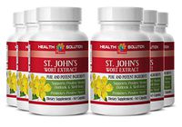 ST John's WART HERB Extract with Siberian Eleutherococcus and Gingkgo Biloba - Energy Booster - 6 Bottles 360 Capsules