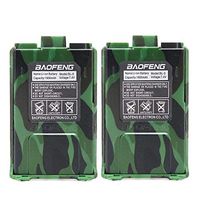 BAOFENG 2pcs 7.4V 1800mAh Li-ion Battery Walkie Talkie DM-5R UV-5R UV-5RE BF-F8HP UV-5R V2+ Plus UV-5RTP Series Two Way Radio (2, Camouflage)