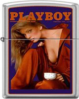 Zippo Playboy February 1986 Cover Satin Chrome Windproof Lighter