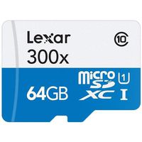 Lexar High-Performance microSDXC 300x 64GB UHS-I/U1 Flash Memory Card - LSDMI64GBBNL300