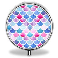 Compact Mini Portable Colour Mermaid Tail 3 Compartments Travel Medical Medicine Case Pill Organizer Pill Box(Hing Hong Pill Case)