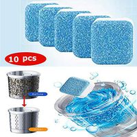 Effervescent Tablet Washer Cleaner,Solid Washing Machine Cleaner,Deep Cleaning Remover with Triple Decontamination for Bath Room Kitchen (10pcs)