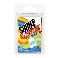 Shout Wipe and Go Instant Stain Remover, for On-the-Go Laundry Stains, 4 Count - Pack of 24 (96 Total Wipes)