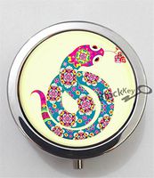 BlackKey Snake 3-Compartment Decorative Pocket Gift Box Case Organizer for Pill, Color 1 -2218