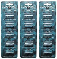 Loopacell A27 12V Battery MN27 27AE 23-279 GP27 27A 27GA Pack of 15