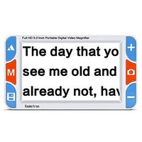 Koolertron Upgraded 5 inch Handheld Portable Digital Video Magnifier Mobile Electronic Reading Aid IPS Screen Support HDMI AV Output to TV with 3X-48X Zoom Multiple Color Modes,Freeze etc