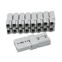 X-Haibei 10 (5 Pair) 50 amp 6 Gauge Battery Quick Connector Gray, 6 Awg Winch Quick Connector, Jumper Cables Connect Disconnect Plug for Trailer Forklift