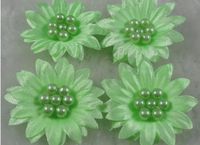 50pcs The Satin Pearl Sunflower Spend Craft DIY Wedding Pick Color (Spring Green)