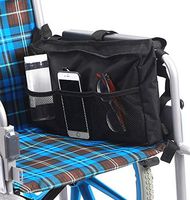 Wheelchair Bag Wheel Chair Storage Tote Accessory for Carrying Loose Items and Accessories - Travel Messenger Backpack - Accessible Pouch and Pockets