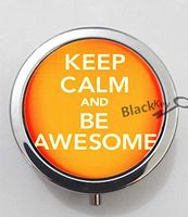 BlackKey Keep Calm and Stay Be Awesome 3-Compartment Decorative Pocket Gift Box Case Organizer for Pill, Color 1 -1078