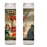 Set of 2 Saint Raymond Nonnatus Prayer Candles 2 Veladoras Saint Ramon