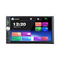 2DIN Capacitive Touch Screen 7 inch Car Stereo Mirror Link FM only Bluetooth MP3 MP4 Player with USB SD HD Decoding with Remote Control (No DVD Player) RM-JQ7305A