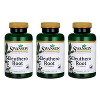Swanson Eleuthero Root 425 Milligrams 120 Capsules (3 Pack)