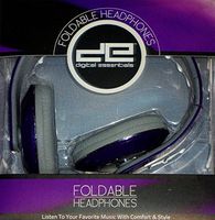 Digital Essentials Foldable Headphones PURPLE 105dB 20Hz-20,000Hz Beats Studio Comparable Quality
