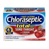 Chloraseptic Total Multi-Symptom Relief Lozenges, Sugar Free, Wild Cherry 15 ea (Pack of 7)