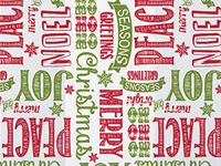 Christmas Print Cello Bags - Chalkboard Wishes 3-1/2x2x7-1/2" Cello Bags 1.2 mil (3 Packs; 100 Bags Per Pack) - WRAPS-C1BCW