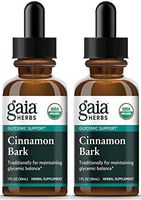 Gaia Herbs Cinnamon Bark, Liquid Herbal Extract, 1 Ounce - Glycemic Balance & Normal Blood Sugar Support Supplement, Certified Organic