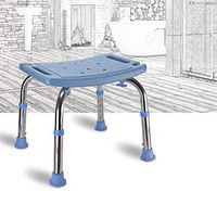 Non-Slip Bath Stool, Shower Chair Safety Seat Adjustable Height Stable Handle Traction Aluminum Shower Seat Old Bath Stool Bath Chair Children Change Shoes Bench - Blue/Pink Comfortable