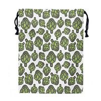 Elastic Drawstring Bag Artichoke,Detailed Drawing of Super Foods Fresh Vitamin Sources Natural Nutrition Source,Forest Green,Practical Unise Small Bag