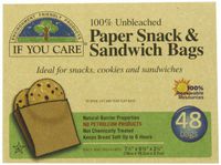 IF YOU CARE 100% Unbleached Paper Sandwich AND Snack Bags, 48-Count Packages (Pack of 6)