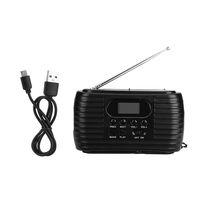 Taidda Hand Crank Radio Music Player, Portable Hand Crank Power & Solar Power Supply Emergency AM/FM Radio Mp3 Music Player(#2)