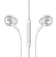 2019 Stereo Headphones for Samsung Galaxy S10 S10e S10 Plus - Designed by AKG - with Microphone (White)