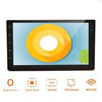 Android 8.1 Double Din Multimedia Player Head Unit 2GB RAM 16GB ROM 7 inch 2 DIN Touch Screen Support GPS WiFi A2DP DVR OBD2 Android/iPhone Mirrolink Steering Wheel Control