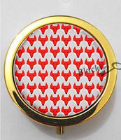 BlackKey Vintage Cute Fox Pattern 3-Compartment Decorative Pocket Gift Box Case Organizer for Pill, Color 2 -1277