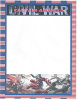 Captain America Civil War Stationery Printer Paper 26 Sheets