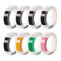 Label KINGDOM Compatible Label Tape Replacement for DYMO Embossing Labels 3/8 Inch Colorful 3D Plastic Emboss Labeling Tape for Organizer Xpress Pro 12965 DYM12966 Office Mate II, 8-Roll