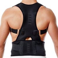 Back Brace Posture Corrector, Sacow Adjustable Support Brace Magnetic Adult Corrector Shaped Sitting Correction Belt for Lower and Upper Back Pain (S)