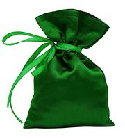 Darling Souvenir 50 Satin Drawstring Gift Pouch Small Wedding Party Favors Bag -5" x 7 inches Baby Shower Thank You Pouches- Green