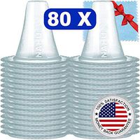 NAHU 80x Ear Thermometer Probe Covers with Clean Cloth/Refill Caps/Lens Filters Compatible with All Braun ThermoScan Models and Other Types of Digital Thermometers