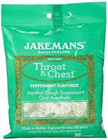 Jakemans Throat and Chest Lozenges, Peppermint, 30 Count