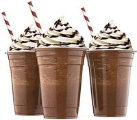 TashiBox 100 Count - 16 Ounce Plastic Drink Cups, Ice Coffee Cups To Go - Crystal Clear PET Party Cups