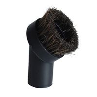 GIBTOOL Vacuum Replacement Round Dusting Brush Soft Horsehair Bristle Vacuum Attachment 1.25" 1-1/4" 32mm Black Brush for Most Brand Accepting 1.25'' Attachment
