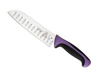 Mercer Culinary M22707PU Millennia 7-Inch Granton Edge Santoku Knife, Purple