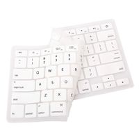Zicac Anti Dust Waterproof Silicone Keyboard Cover Skin Protector for MacBook Compatible with MacBook Whtie 13 unibody and MacBook Pro Aluminum unibody 13" 15" 17" and Wireless Keyboard (White)