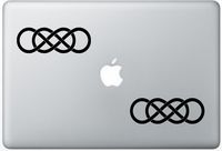 Double Infinity Symbol ArcDecals78600453 Set Of Two (2x) , Decal , Sticker , Laptop , Ipad , Car , Truck