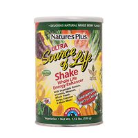 NaturesPlus Ultra Source of Life with Lutein Shake - 1.2 lb, Drink Powder - Mixed Berry Flavor - Vitamins & Protein for Overall Health, Energy & Eye Function - Vegetarian, Gluten-Free - 15 Servings